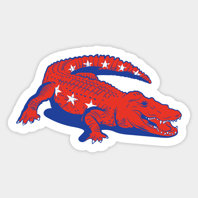 Freedom Gator Sticker by fishindecals